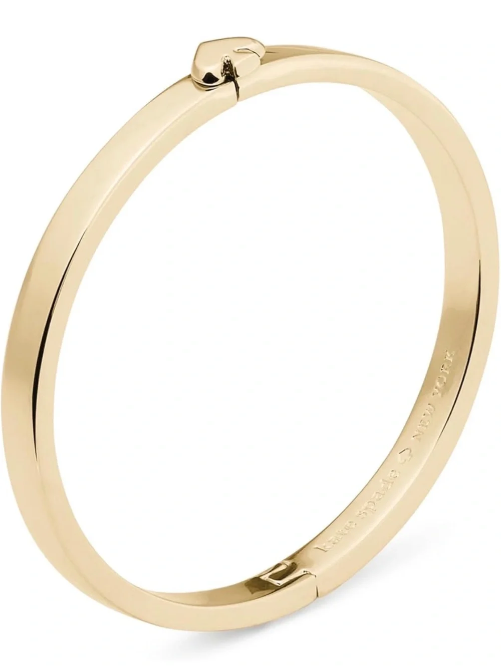 kate spade gold-tone spade hinge bangle bracelet
